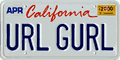 Gail's URL GURL license plate