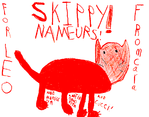 Nameurs drawn by Cara for Leo