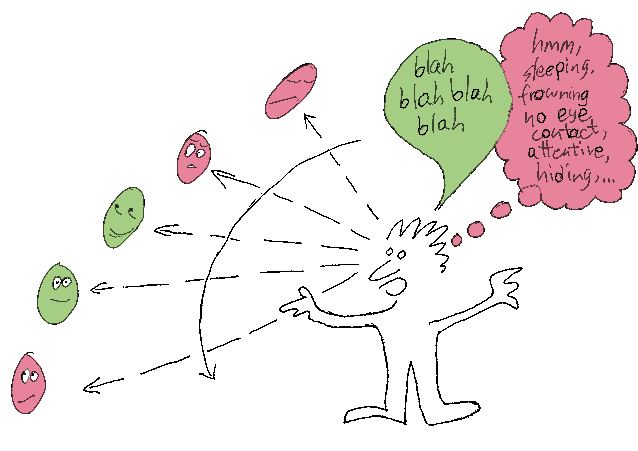The instructor multi-tasks.